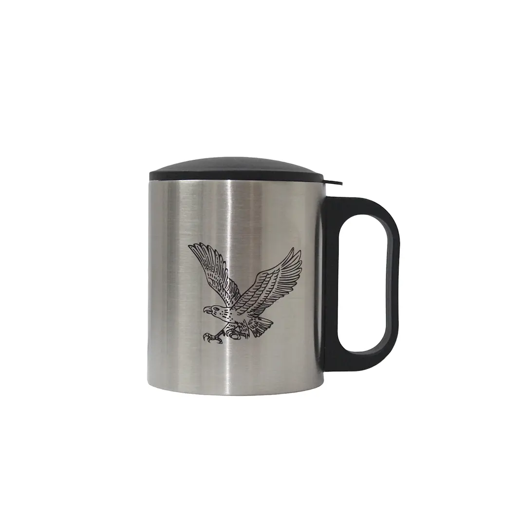 ماگ استیل unique life دوجداره ظرفیت ۰.۲ لیتر درب دار